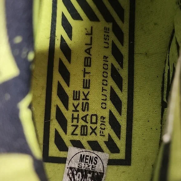 Nike Max Dominate Basketball XD Blue Gray & Lime Green Athletic Shoes Sz 9.5 - Picture 6 of 10